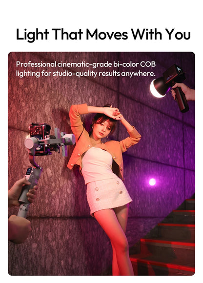 Ulanzi C60 60W RGB COB Light 2500-6500K Bi-Color Video Light For Photography Studio Shooting Outdoor Camping Lighting Vlog