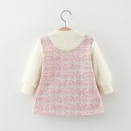 Baby Girl Dress Spring And Autumn Bow Cotton Long Sleeved Girl Dress Cute Christmas Style Baby Dress