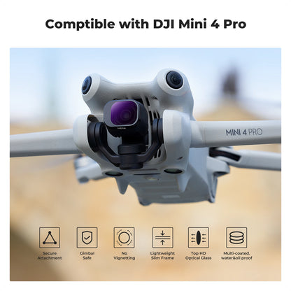 K&F CONCEPT Drone Lenses Filter for DJI Mini 4 Pro Filter UV CPL ND NDPL16 32 64 128 256 Black Mist 1/4 ND1000 Camera Filter Set