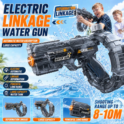 Electric Water Gun with Flashing Function That Continuously Delivers Powerful Water Spray Summer Outdoor Toy Children's Gift