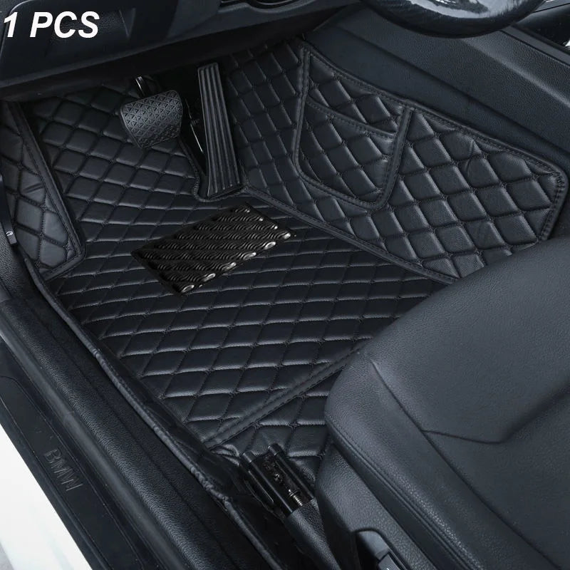 Custom Automotive Car Floor Mats For VW Golf 4 1999 2000 2001 2002 2003 Auto Luxury Leather Men Women Car Mats Full Coverage