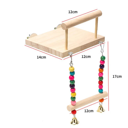 1/8PCS Set Combination Parrot Bird Toys Wood Articles Bite Pet Bird Toys For Parrot Training Bird Toy Swing Ball Bell Standing