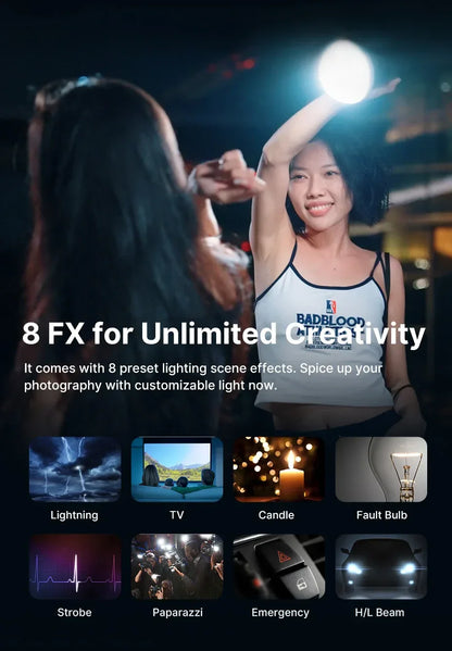 Ulanzi L023 40W Pro Portable LED Video Light Bi-Color COB Photographic Studio Light 2500K-6500K 3400mAh for Video Live-streaming
