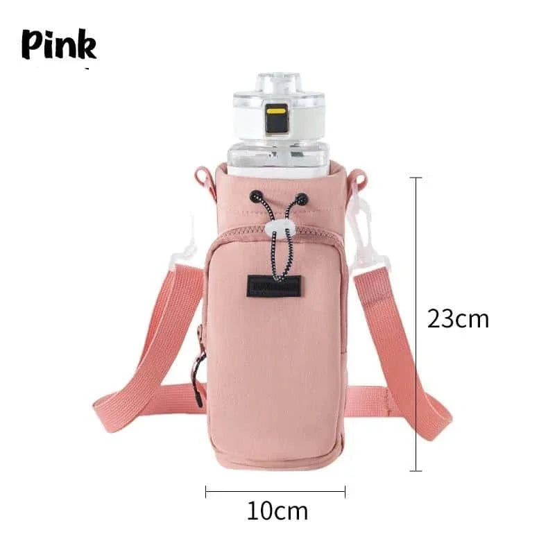 Outdoor Water Cup Pocket Portable Water Bottle Bag Insulated Cup Holder with Pockets for Phone, Keys Water Cup Protective Cover