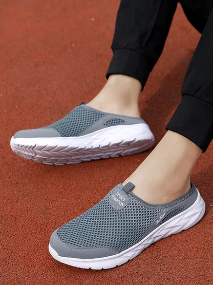 YRZL Hot Sale Men Half Slipper High Quality New Design Mesh Shoes Breathable Outdoor Sandals Comfortable Couples Walking Shoes