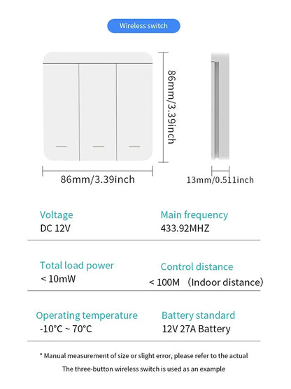 Tuya WIFI Switch 433MHz Smart Home Automation Relay Module 1/2/3 Gang Wireless Wall Switch Home Control Works with Alexa Google