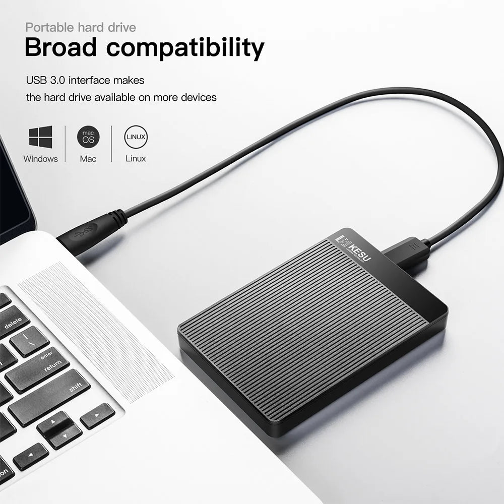 KESU External Hard Drive USB3.0 Portable 250gb/500gb/1tb/2tb High-Speed Storage Device for PC/Laptop, File Backup & Data Storage