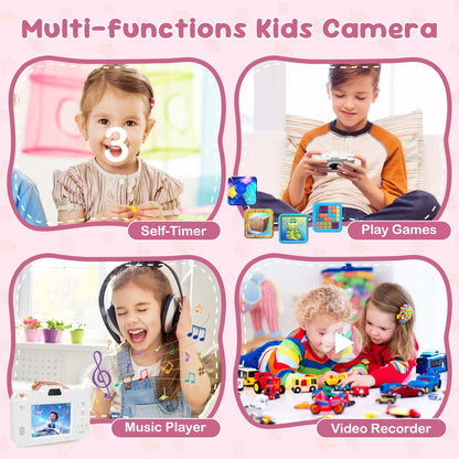 16X 48MP Kids Photography Camera Front Rear Dual Lens Boys Girls Digital Video Recorder Selfie Beginner Camera For Children