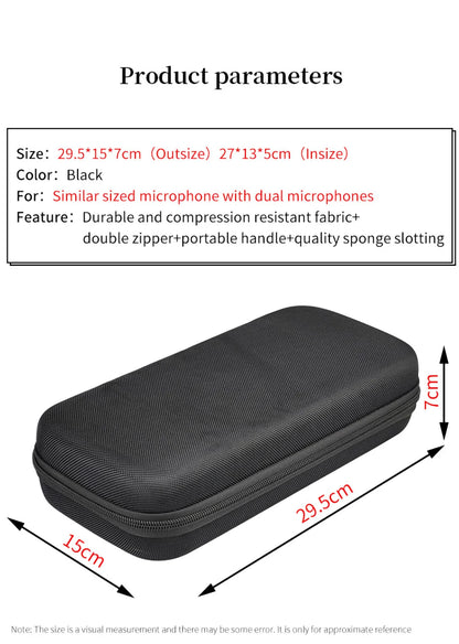 Hard EVA Microphone Storage Bag Transmitter Box Portable Bluetooth K Song Travel Carrying Case