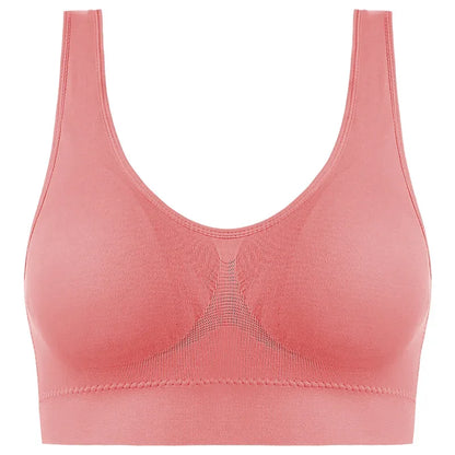 Active Women Bras Sports Plus Size Ladies Yoga Top Underwear Padded Fitness Running Vest Wire Free Brassiere S-4XL