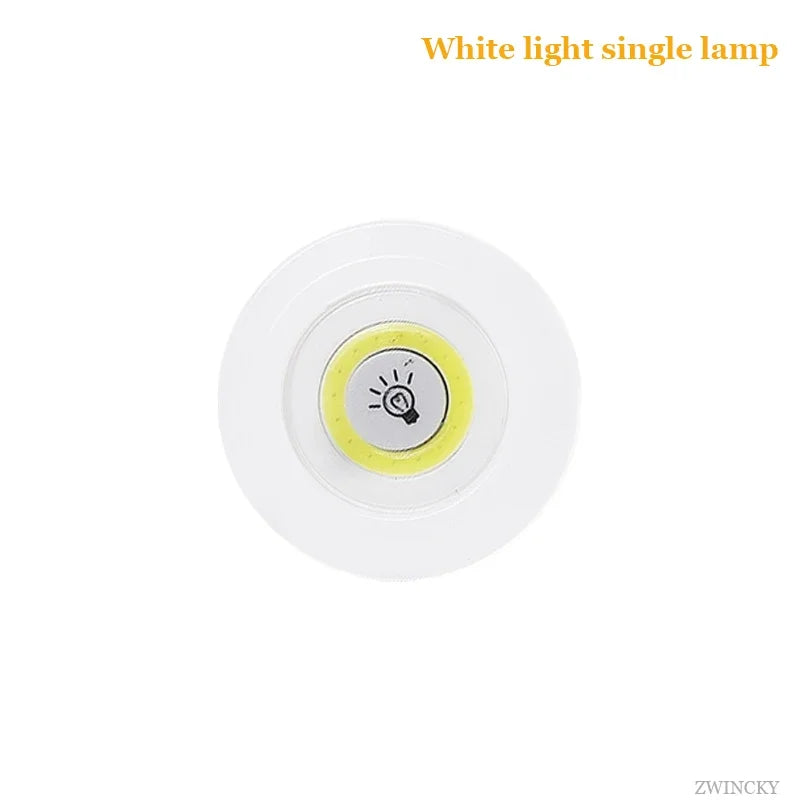 3W Super Bright Cob Under Cabinet Light LED Wireless Remote Control Dimmable Wardrobe Night Lamp Home Bedroom Closet Kitchen
