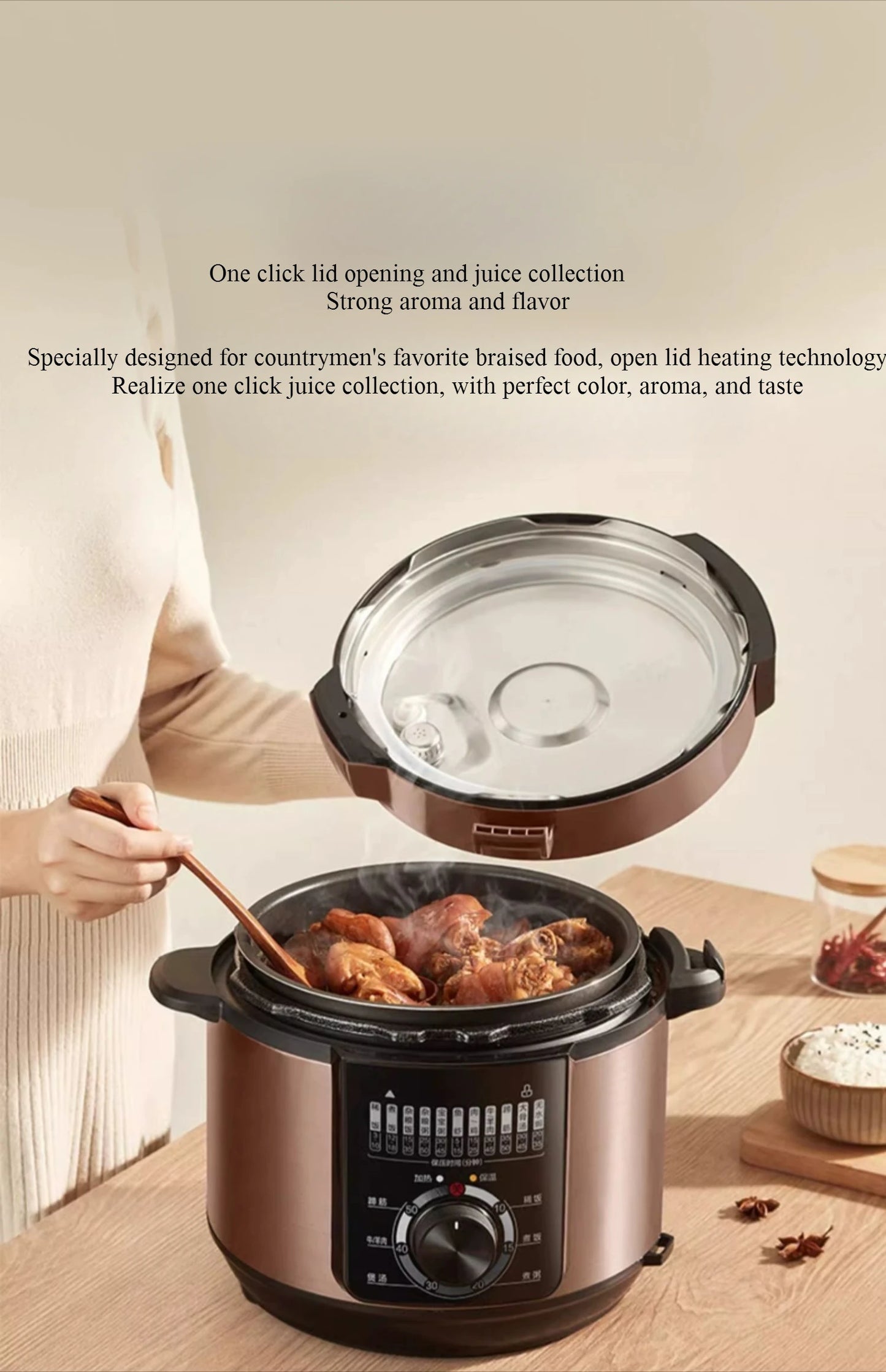 220V Electric Pressure Cooker Home Smart 5-liter Multi functional Pressure Cooker Rice Cooker