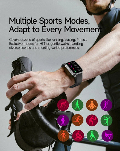 LIGE New Accurate ECG+PPG Smart Watch Laser Therapy Blood Lipid Uric Acid BP Heart Health Analysis BT Call Smartwatch Men Women