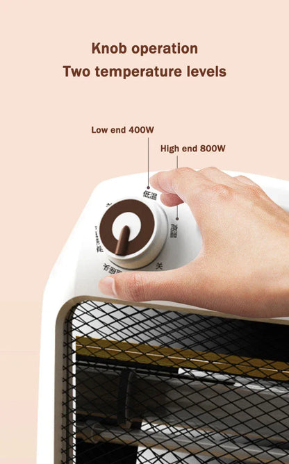 DMWD Electric Heater Portable Quartz Tube Heating Machine Bedroom Office Small Sun Heater Winter Warmer Thermal Heating Radiator