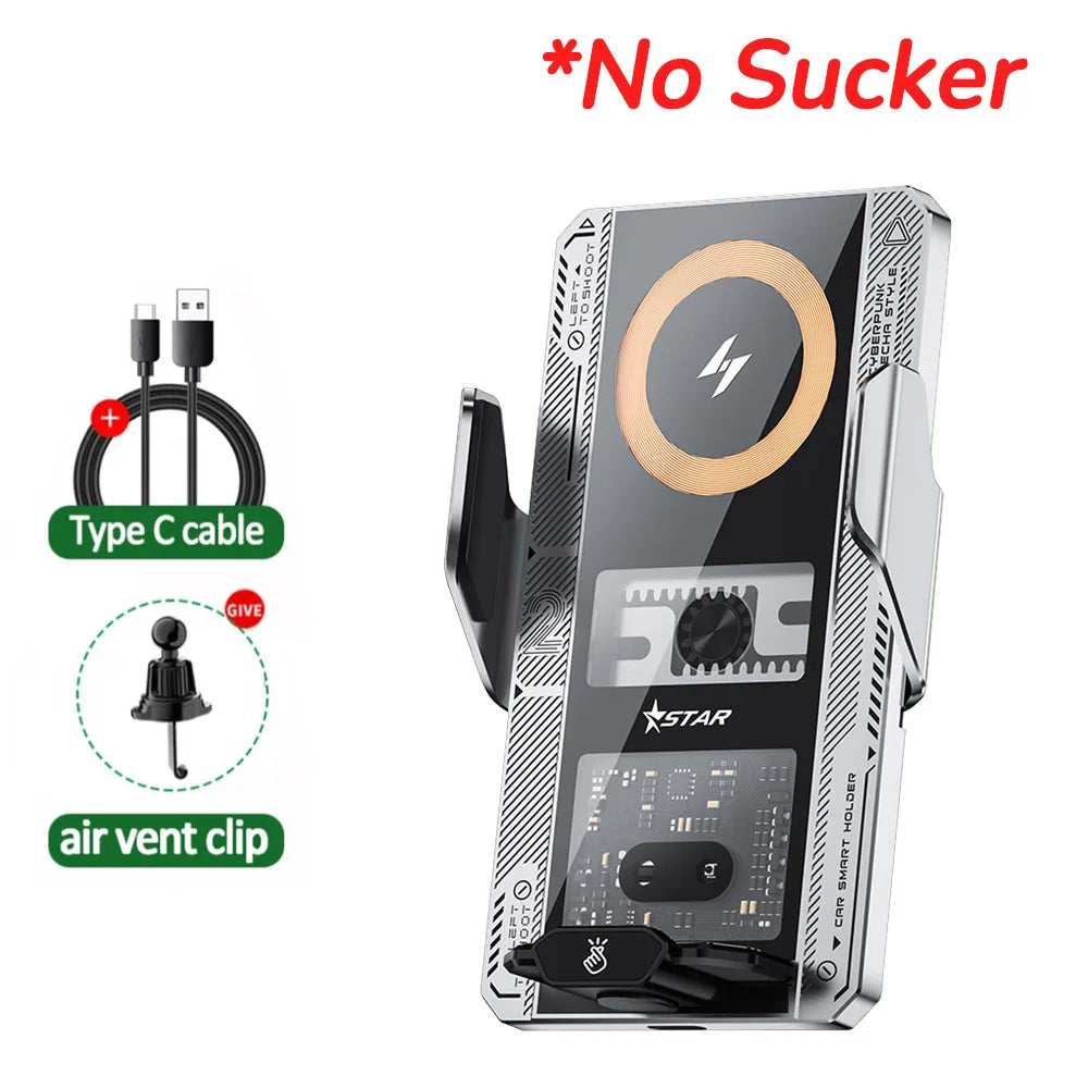 Wireless Charger Car Mount 15w Wireless Car Charger Smart Wireless Charger Mobile Phone Stands Car Phone Holder