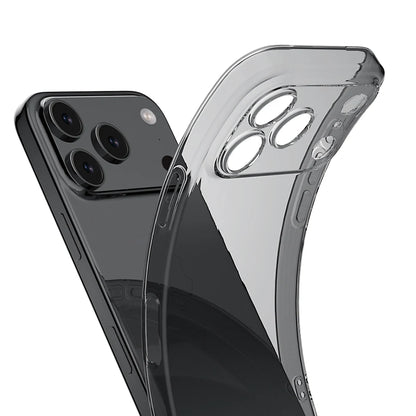 Transparent Black Silicone Soft Case For iPhone 17 Air 16 16E 15 14 13 12 Pro Max Plus Mini Clear Ultra Thin Back Cover Shell 17