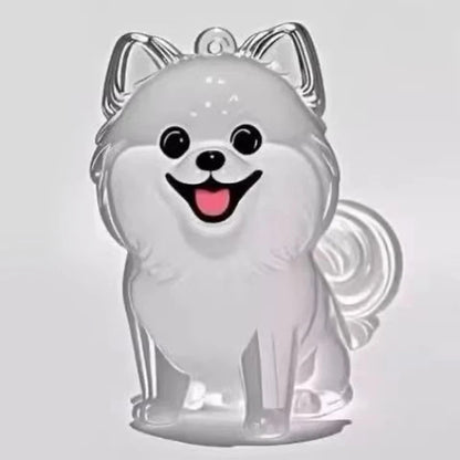 Cute Clear Puppy Hair Memorial DIY Pendant Keychain Decor Keepsake Capsule Pet's Dog Fur Container Pet Lovers Home Display Gifts