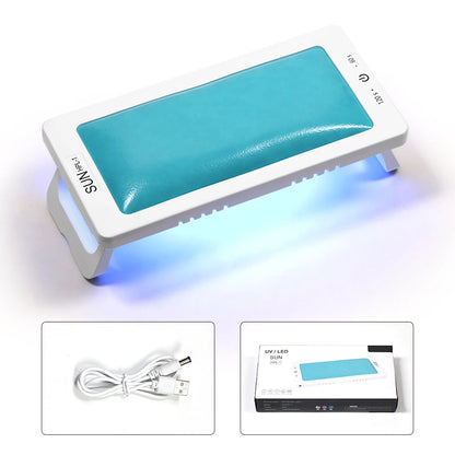 LINMANDA UV Led Nail Lamp With Leather Hand Pad Foldable Drying Lamp Home Use Nail Lamp For Drying Polish Varnish With USB Cable