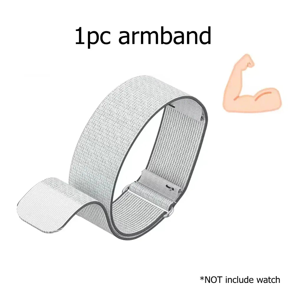 Adjustable Nylon Strap For Amazfit Helio Bicep/Wrist Band Breathable Sport Fitness Tracker Replacement Loop Accessories