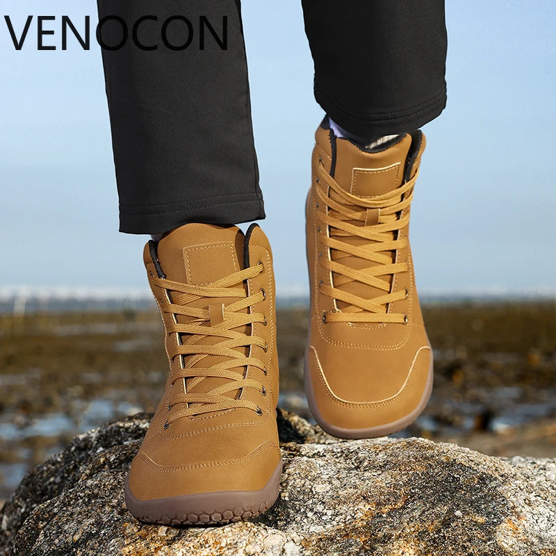 VENOCON Adult Barefoot Combat Sneakers Winter Man Men's Wide Toe Nose Walking Hiking Trail Boots Shoes Footwear For Women