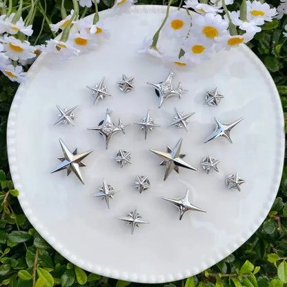 18pcs/Set Detachable Punk Style Metal Rivets Decorative Buckles For Garden Shoes & Hole Shoes New