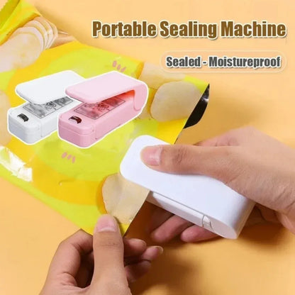 Mini Heat Bag Sealing Machine Package Sealer Bags Thermal Plastic Food Bag Closure Portable Sealer Food Packaging Heat Sealer