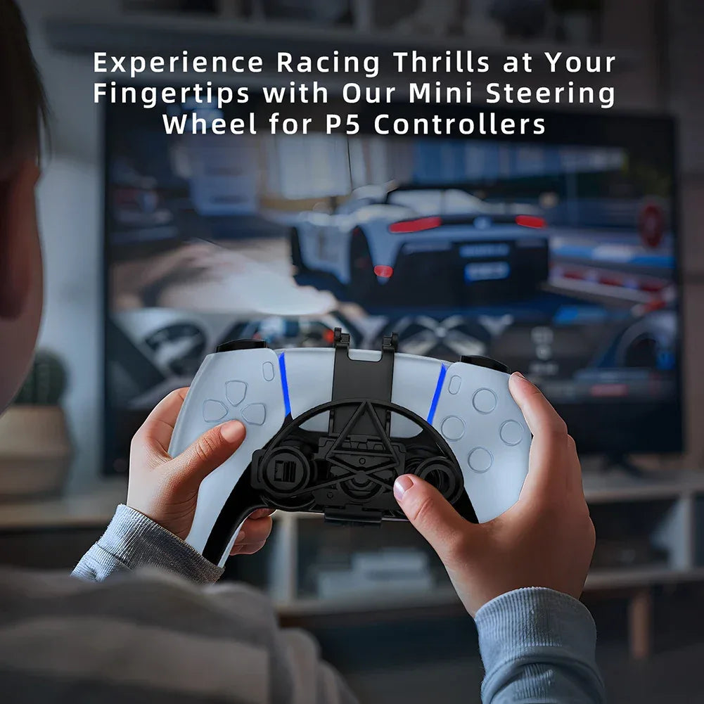 Mini Racing Wheel for Sony PS5 Game Controller 3D Printing Game Console Steering Wheel Handle Auxiliary Replacement Accessories