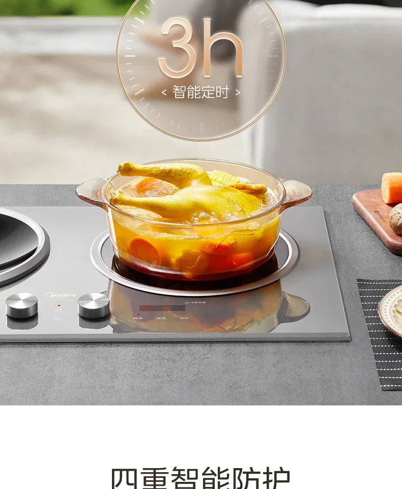 Midea Double Stove Induction Cooker Household Concave 3500W High Power