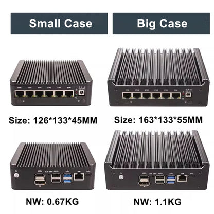 Intel N100 8505 7505 6305 6x i226-V 2.5G Firewall Server Fanless Mini PC DDR4 NVMe 1*COM Type-C pfSense OPNsense Mini Computer