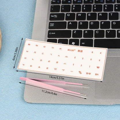 [Korean Language] Tear-Off Film Keyboard Sticker Desktop Laptop Key Sticker Single Film Universal Transparent Engraving Sticker