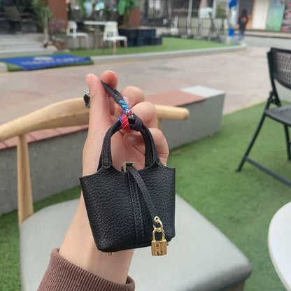 2024 New style Mini House Small Bag Handheld Portable Hand Rope Bluetooth Earphone Bag Zero Wallet Multi functional Small Bag