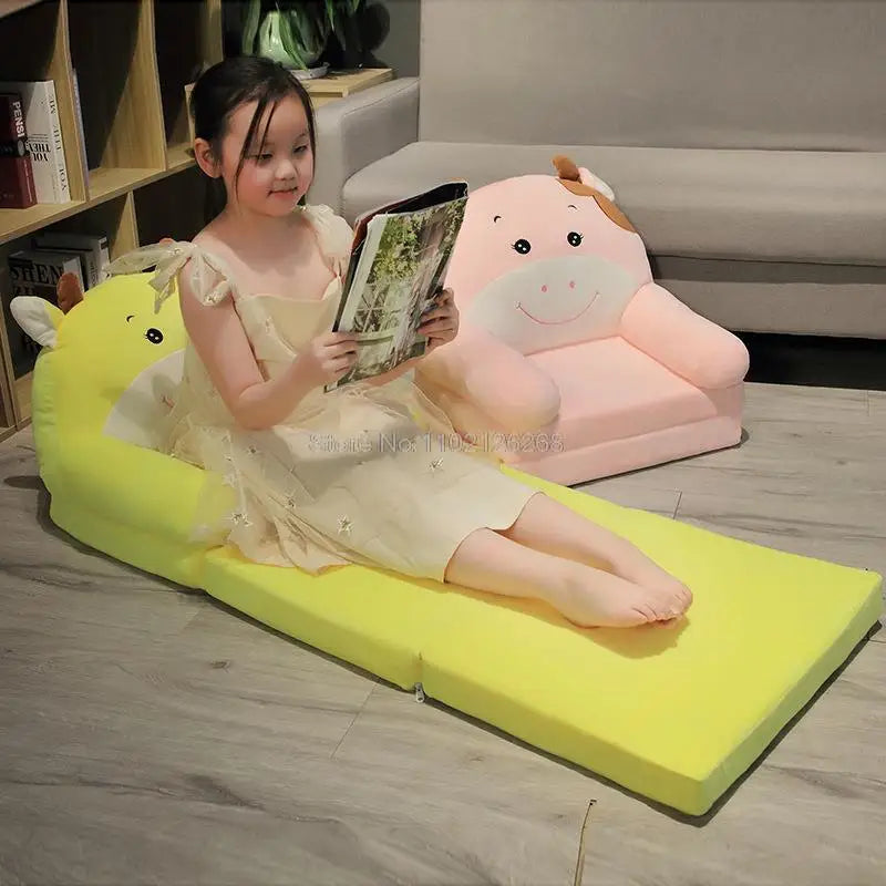 Sofas Children Sofa Cute Cartoon Lazy Folding Small Sofa Bed Girl Princess Baby Toddler Dual-purpose Child Seat All sofas