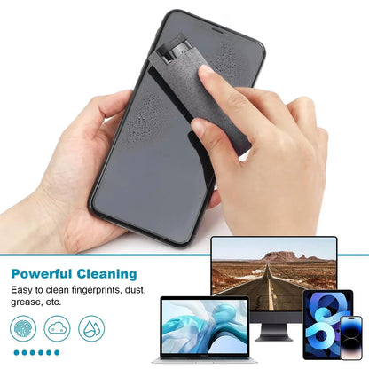 1/2/3pc 2 In 1 Screen Cleaner Spray Portable Tablet Mobile Phone Touch Screen Screen Microfiber Cloth Dust Removal Cleaning Tool