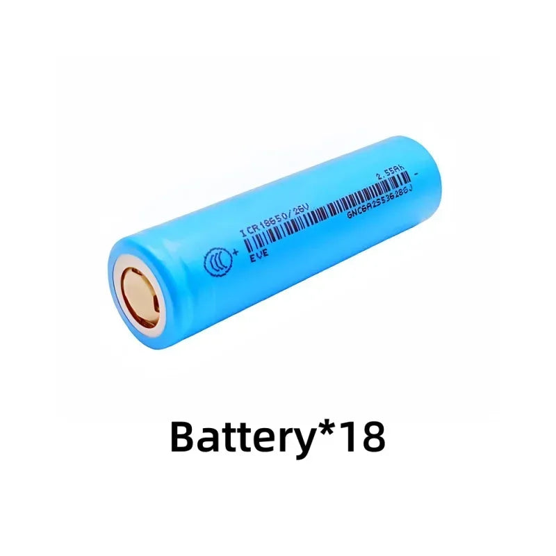 100% Original for 18650/26V  3.7V 2.55Ah Li-ion Battery  used for flashlights, remote control batteries.