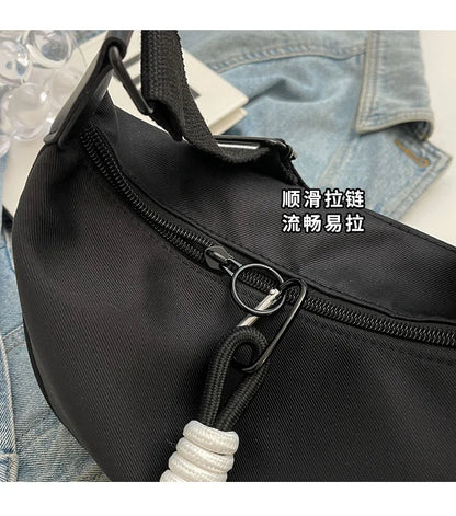Fashion Crossbody Bag Simple Wide Shoulder Strap Design Single Shoulder Bag Original Style Commuting Dumpling Women Bag