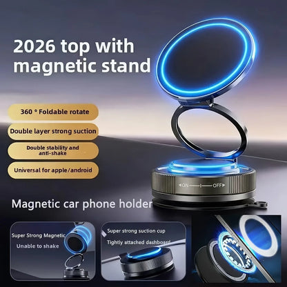 Magnetic Car Phone Holder 360° Rotatable Strong Magnet Stand Portable Mount Universal Suction Cup Phone Mount for MagSafe