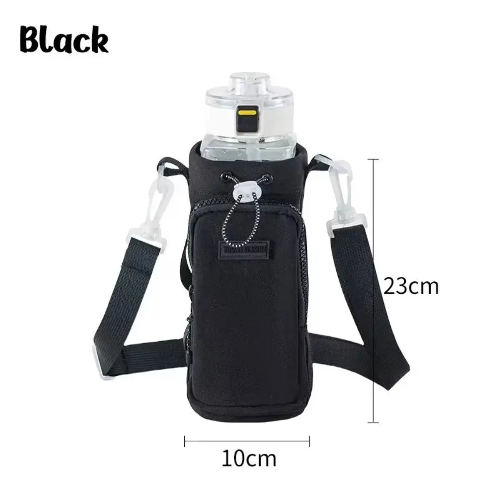 Portable Water Bottle Bag with Adjustable Shoulder Strap Thermal Vacuum Mug Cup Sleeve Cup Insulated Protective Cover