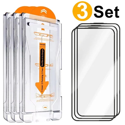 1-4Pack Tempered Glass Screen Protector For iPhone 15 Pro Max 15Pro 15Plus Anti-scratch Protective Film with Easy Install Kit