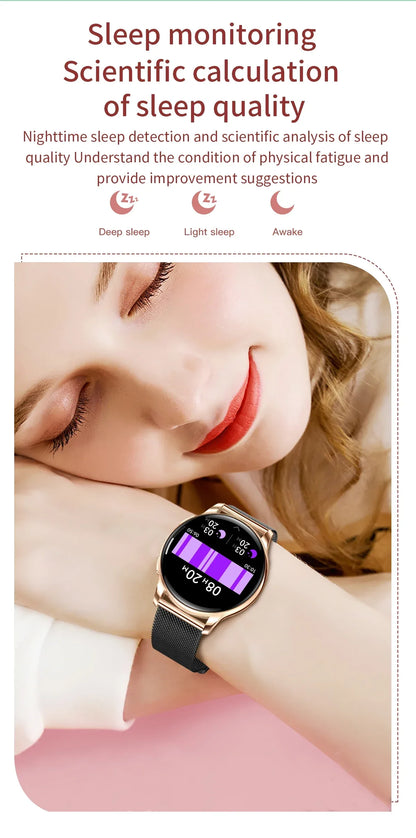 New Original Ultra Thin Women SmartWatch 1.32"AMOLED Display HD 466*466 Always Show Time Call Reminder for Women Smartwatch gift