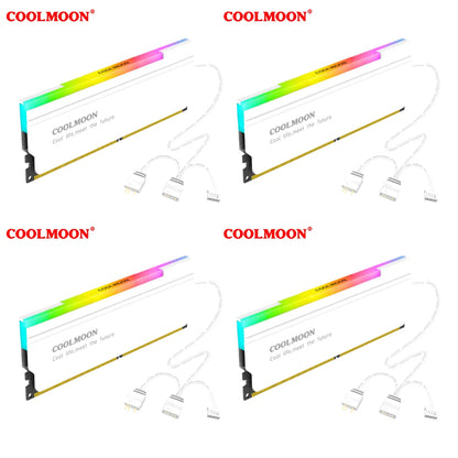 1-4PCS RAM Heatsink Radiator 5V 3PIN ARGB PC Memory Cooling Vest Addressable Heat Sink Cooler for DDR3 DDR4 DDR5 Desktop PC Ram
