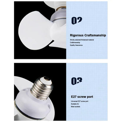 LED Mini Ceiling Fan E27 Base/USB Modern LED Ceiling Fan Hose Extender Indoor Ceiling Fan Light for Bedroom Living Room