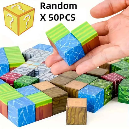 Creative Magnetic Building Block Bricks My Famous Scene World Architectural Set DIY Model Kids Toy Christmas Gifts for Boy Girls