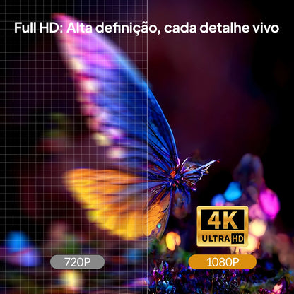 VEVSHAO V30 1080P Portable LED DLP Projector with Built-in Battery Smart Wifi Android System 3D Ready for Home  and Outdoor Use