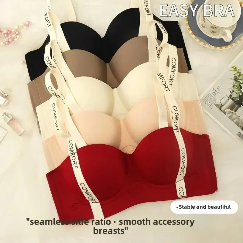 Push Up Bra for Small Breasts Seamless Lift Adjustable Bralette  Anti Sag Ringless Design Back Beauty Enhancer 24H Comfort