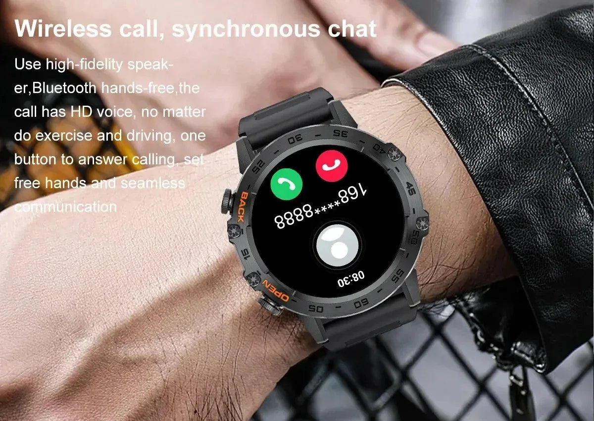 LIGE 2025 ECG+PPG Smart Watch Men 466*466 AMOLED Screen Heart Rate Blood Pressure Body Fat Monitor Bluetooth Call NFC Smartwatch