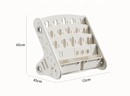 Eco-friendly  Children's Bookshelf Home Bedroom Children's Picture Books Toy Storage Cabinet Snacks Sundries Organizer Rack