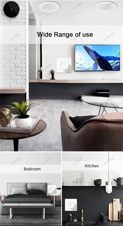 Mini Wall Amplifier Panel Bluetooth-compatible HiFi Home Theater Stereo Sound Audio TF USB Music control system ceiling speakers