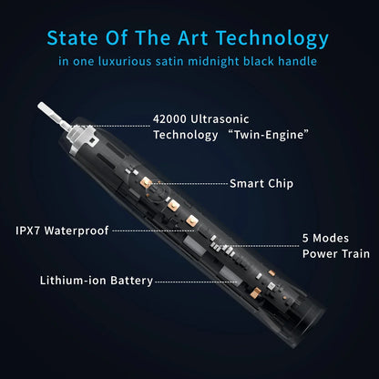 Seago Electric Toothbrush Two-engines Magnetic Core Oral Care Smart Adult Timer Brush Waterproof Brushes SG540