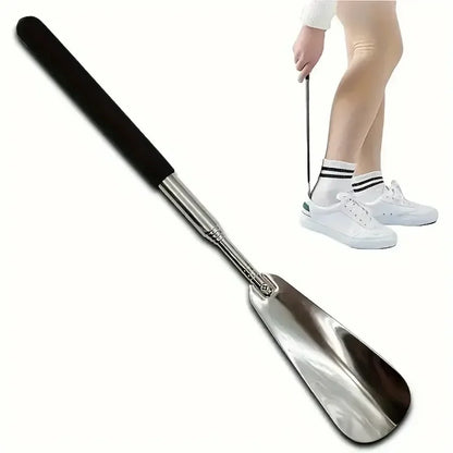 1PC Shoehorn retractable stainless steel shoe puller, shoe assistant, suitable for both men and women , schoenlepel, shoe horn