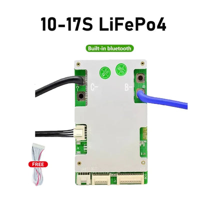 JBD Smart BMS LiFePo4 12S 36V 16S 48V 20A 40A 50A 60A 80A Li-Ion BMS 10S 13S 14S 16S 17S Balance Protection Board Built-in BT